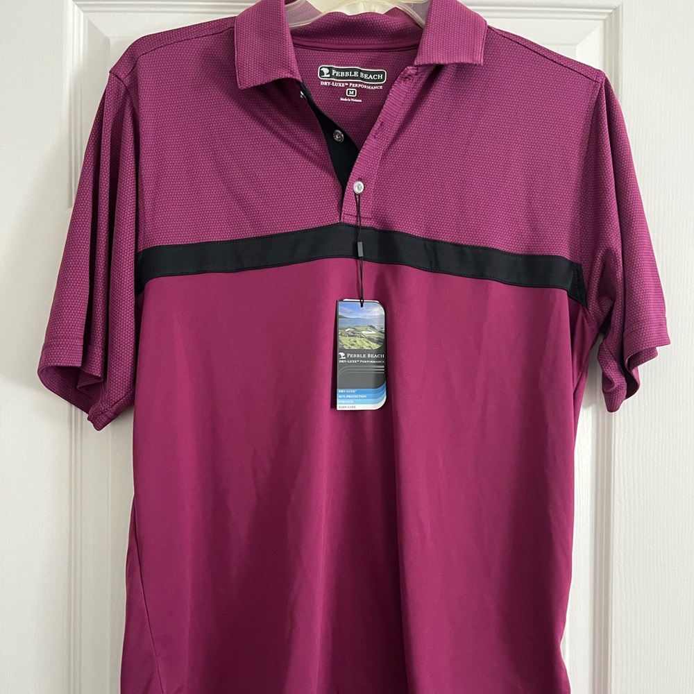 Pebble Beach Dry Luxe Performance Shirt NWT!